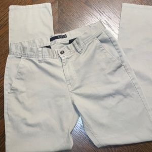 I Krew khaki straight leg slim fit zip up jeans size 32W